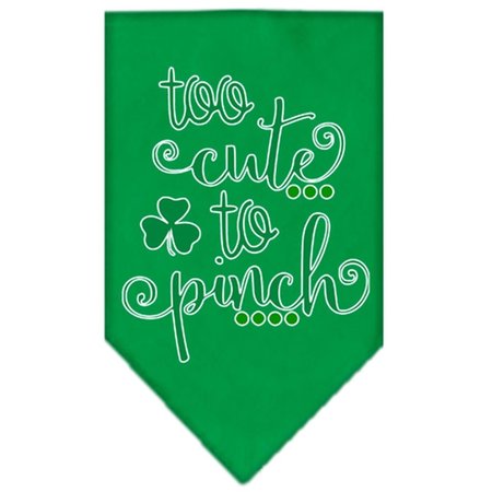 MIRAGE PET PRODUCTS Too Cute to Pinch Screen Print BandanaEmerald Green Large 66-184 LGEG